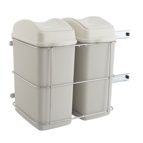 Lixeira dupla deslizante lateral