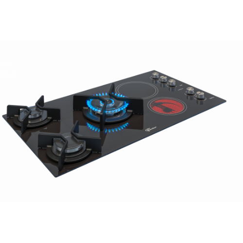 Fogão Cooktop Fischer 5Q Top Elétrico/Gás Mesa Vitrocerâmica