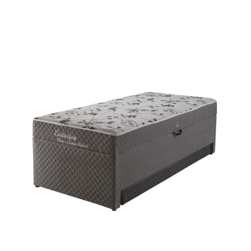 MH 1443 - Box Conjugado Evolution Com Colchão Auxiliar D28 e Baú