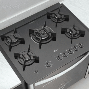 Fogão de Embutir Fischer 5Q TC Gran Cheff Gás Com Dourador